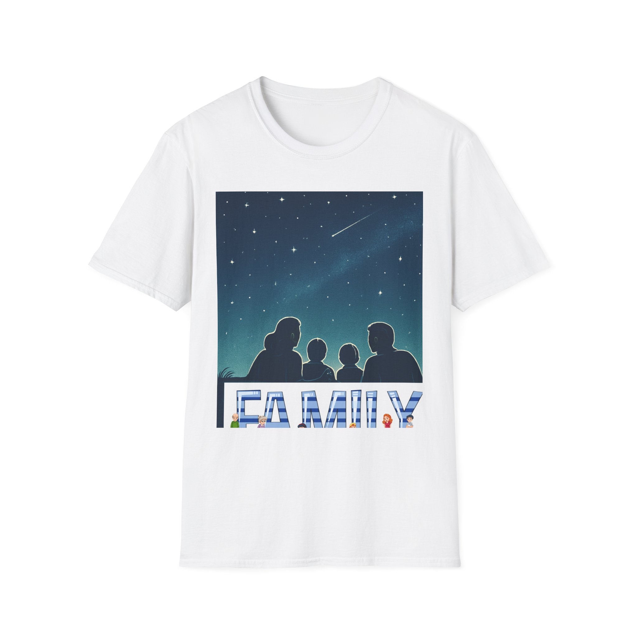 Family Starry Night Unisex T-Shirt, Family Gift, Family Reunion Tee, Cozy Family Wear, Perfect for Mom, Dad, Kids
