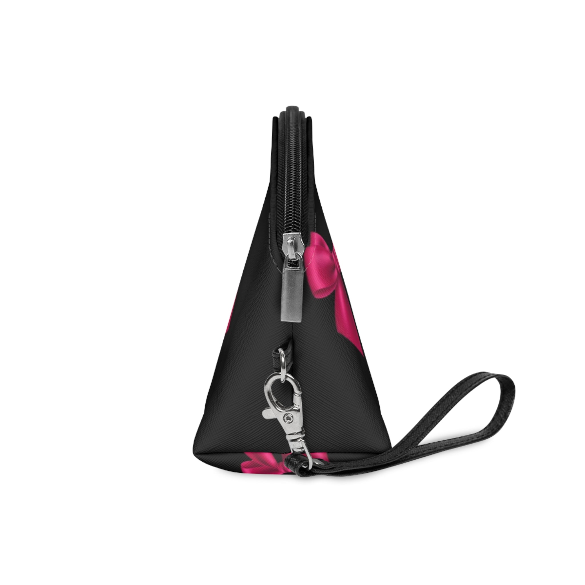 Charming Pink Bow Makeup Bag – Stylish Cosmetic Organizer for Beauty Lovers