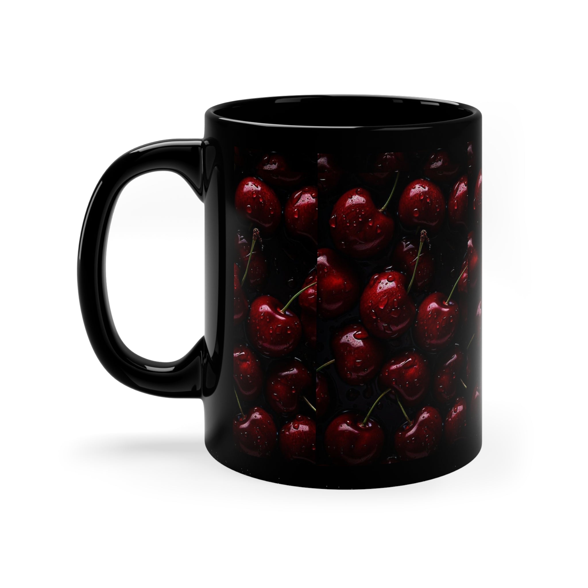 Cherry Blossom Black Coffee Mug - 11oz