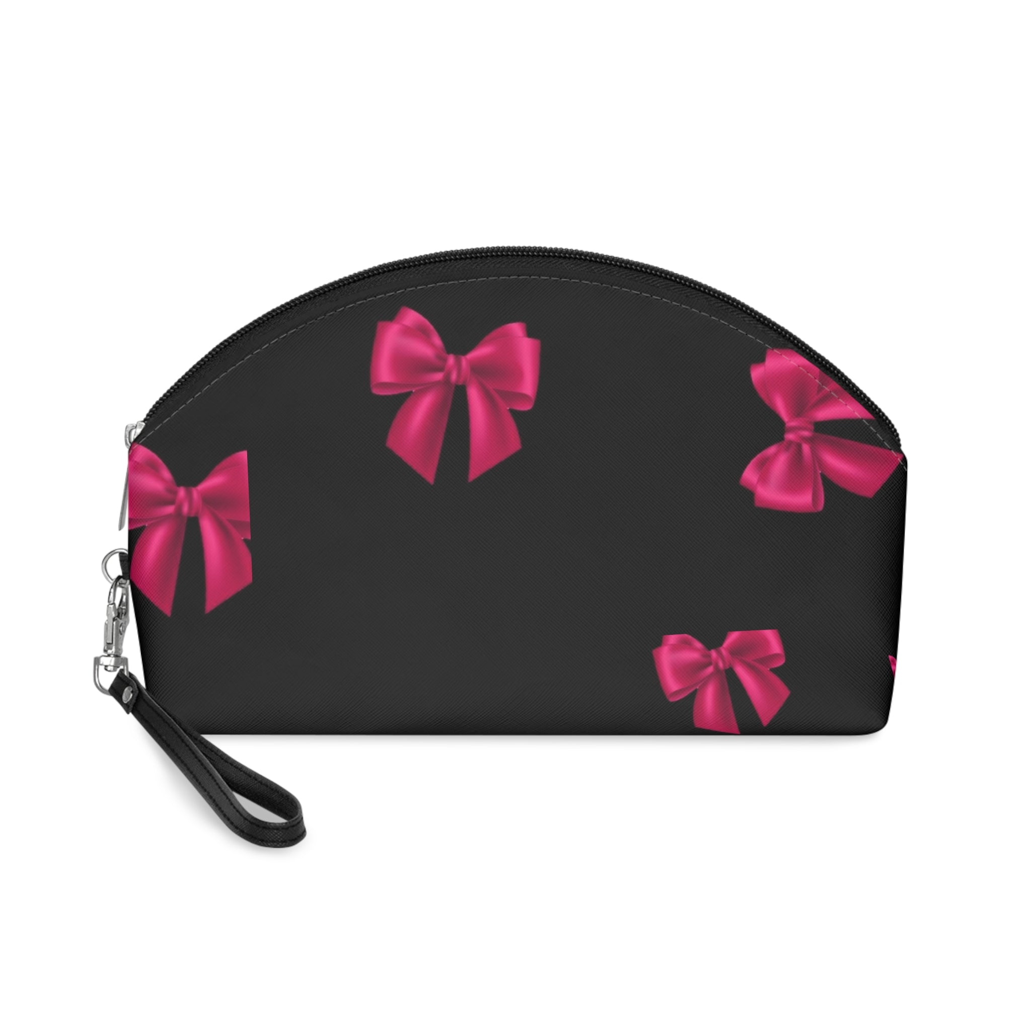Charming Pink Bow Makeup Bag – Stylish Cosmetic Organizer for Beauty Lovers