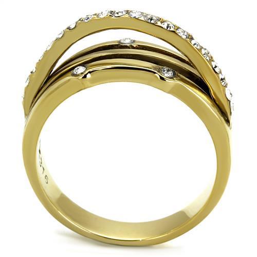 (No shipping fee)TK2611 - IP Gold(Ion Plating) Stainless Steel Ring with Top Grade