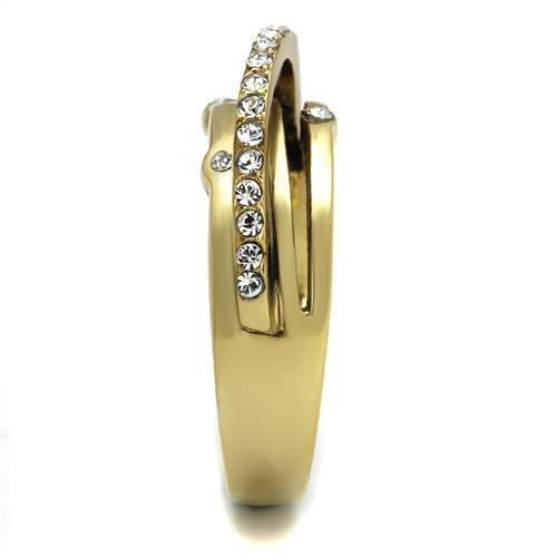 (No shipping fee)TK2611 - IP Gold(Ion Plating) Stainless Steel Ring with Top Grade