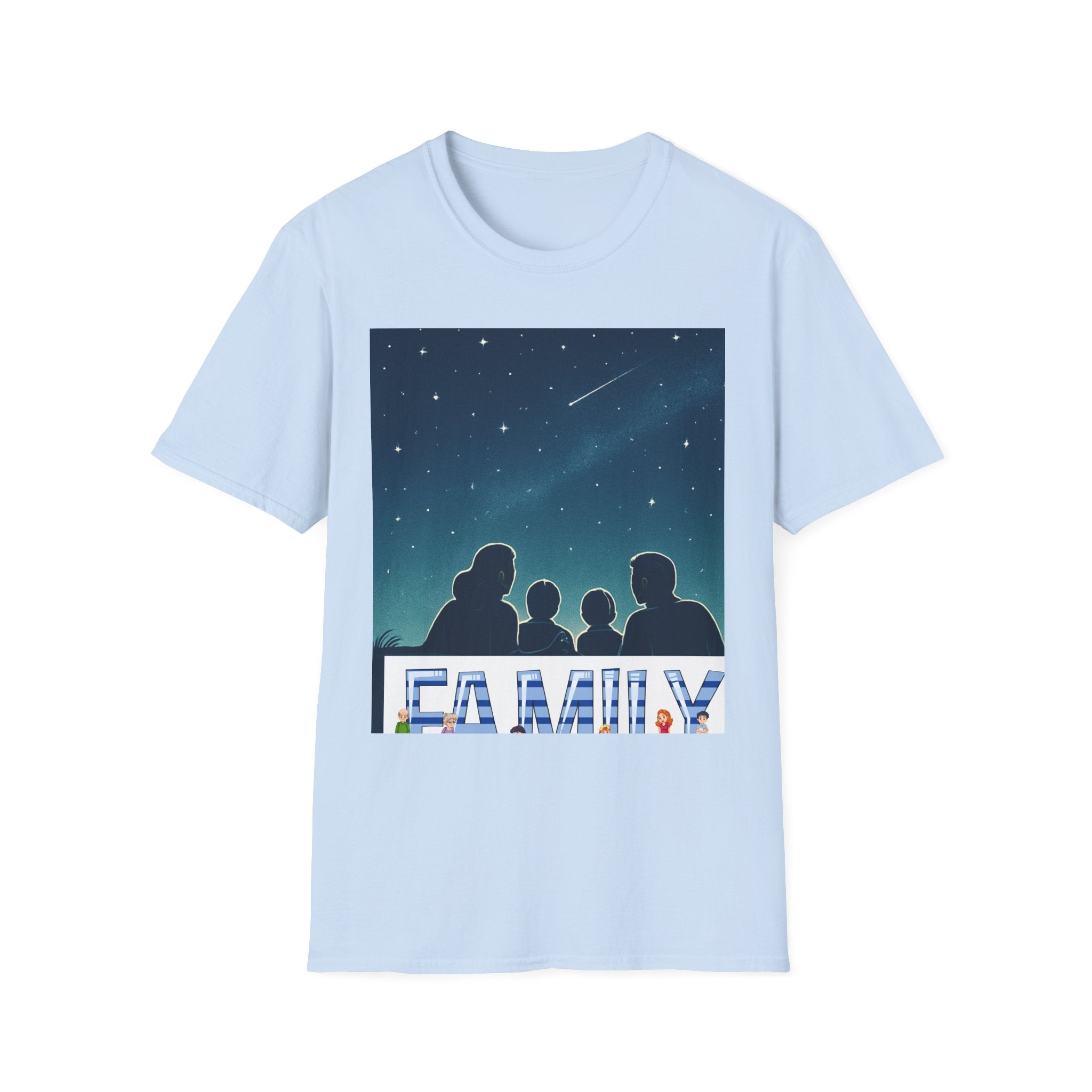 Family Starry Night Unisex T-Shirt, Family Gift, Family Reunion Tee, Cozy Family Wear, Perfect for Mom, Dad, Kids