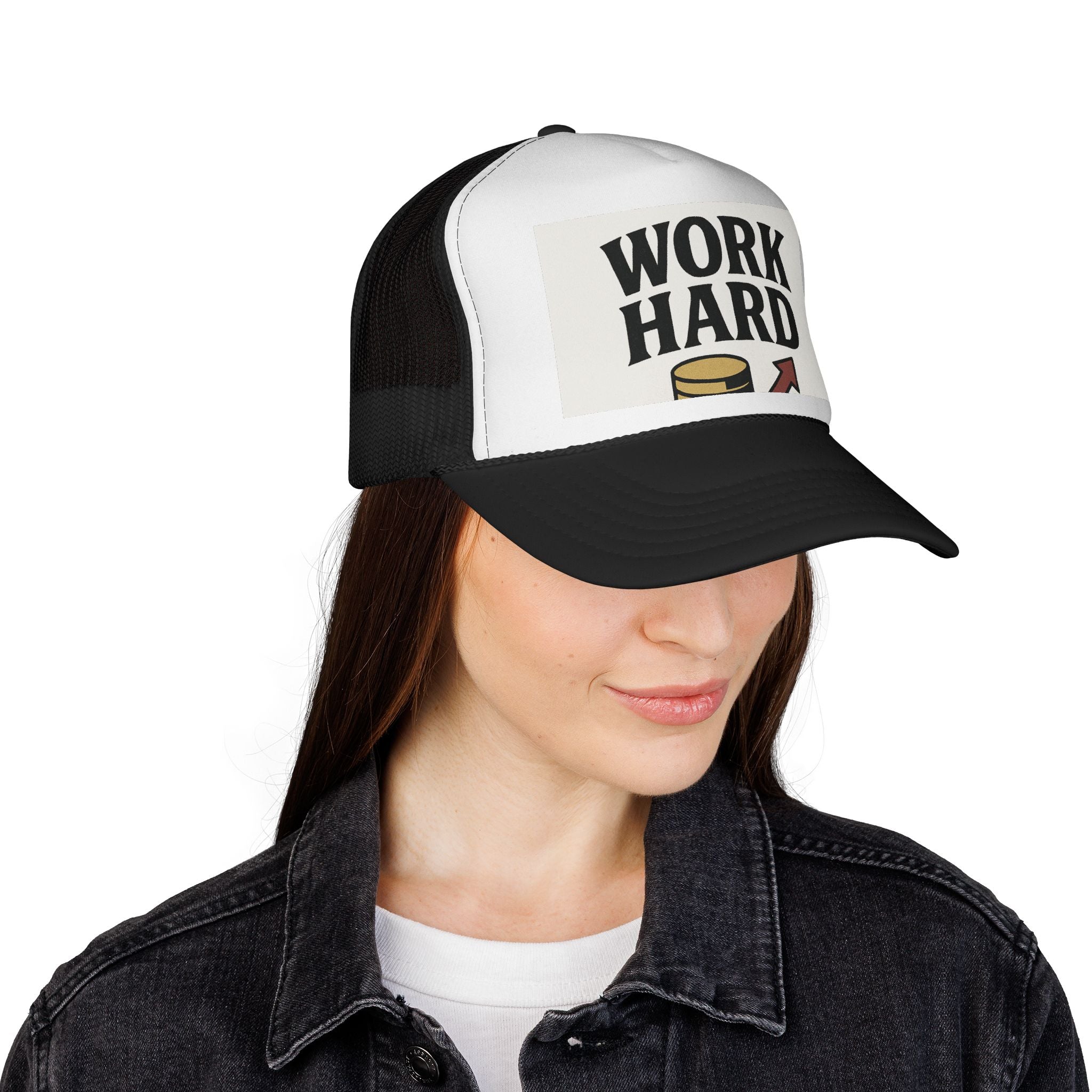 Motivational Trucker Caps with 'Work Hard' Design, Inspirational Hats for Work, Casual Outfits, Gift for Him, Father’s Day, Outdoor [...]