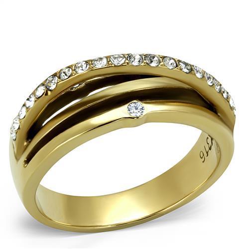 (No shipping fee)TK2611 - IP Gold(Ion Plating) Stainless Steel Ring with Top Grade